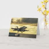 Ea18gグローラー戦闘機が空母から発射 カード (黄色い花)