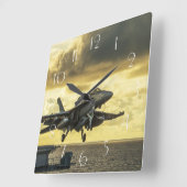 Ea18gグローラー戦闘機発射機 スクエア壁時計 (傾斜)