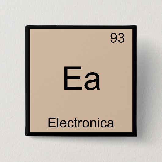Ea -エレクトロニカおもしろい化学要素シンボルT 缶バッジ (正面)