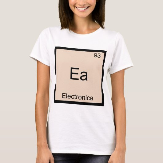 Ea - エレクトロニカ おもしろい 化学 元素記号 T Tシャツ (正面)