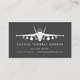 EA-18Gグローラー戦闘機パイロットとカスタム文字 名刺