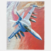 EA-18Gグローラー フリースブランケット (正面)