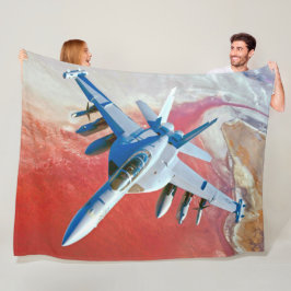 EA-18G グラウラー フリースブランケット