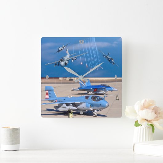 EA-6Bプローラー スクエア壁時計 (ホーム)