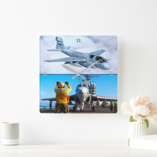 EA-6Bプローラー スクエア壁時計 (ホーム)