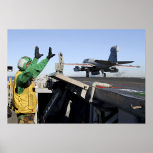EA-6B Prowlerがフライトデッキから起動 ポスター