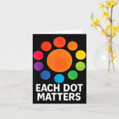 Each Dot Matters Polka Dot Lover Happy Dot Day カード (黄色い花)