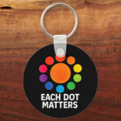 Each Dot Matters Polka Dot Lover Happy Dot Day キーホルダー (正面)