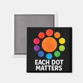Each Dot Matters Polka Dot Lover Happy Dot Day マグネット (正面/裏面)