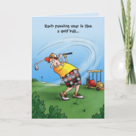 Each Year is like a Golf Ball Birthday カード