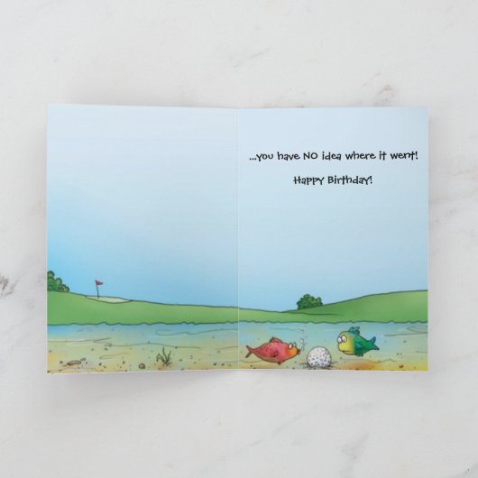 Each Year is like a Golf Ball Birthday カード (内部)