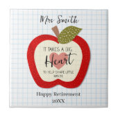eachers Teach From the Heart Retirement Ceramic  タイル (正面)