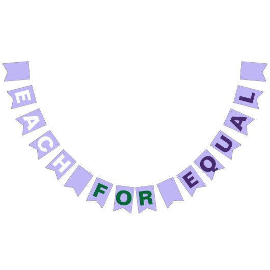EachforEqual Hashtag女国際的の日 バンティングフラッグ (全)