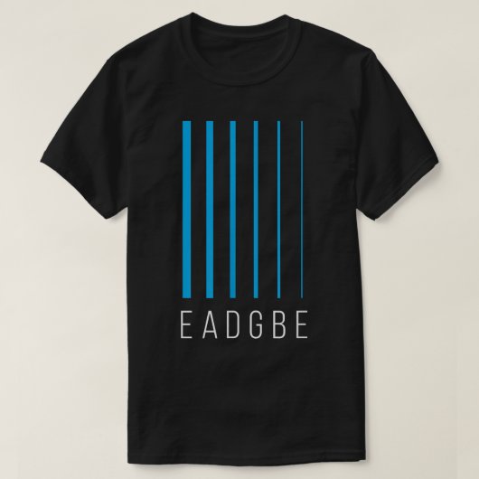 EADGBE 6 String Guitar Player & Guitarist - Cool65 Tシャツ (デザイン正面)