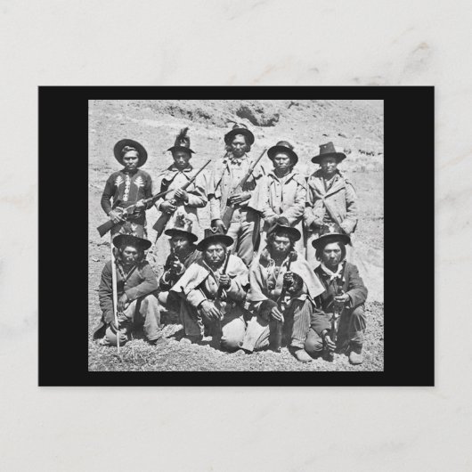 Eadweard J. MuybridgeのModocインディアン画像 ポストカード (正面)