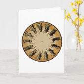 Eadweard Muybridgeのカップルワルツを踊るPhenakistoscope カード (黄色い花)