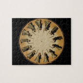 Eadweard Muybridgeのカップルワルツを踊るPhenakistoscope ジグソーパズル (横)