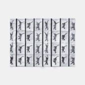 EADWEARD MUYBRIDGE: 猫歩く-羊毛質毛布 フリースブランケット (正面(横))