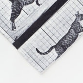 EADWEARD MUYBRIDGE: 猫歩く-羊毛質毛布 フリースブランケット (角)