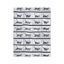 EADWEARD MUYBRIDGE: 猫歩く-羊毛質毛布