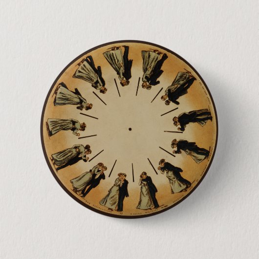 Eadweard Muybridge Phenakistoscope 缶バッジ (正面)