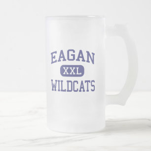 Eagan -山猫-高等学校- Eaganミネソタ フロストグラスビールジョッキ