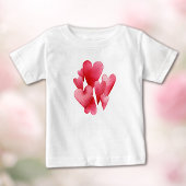 Eager Pink Hearts ベビーTシャツ