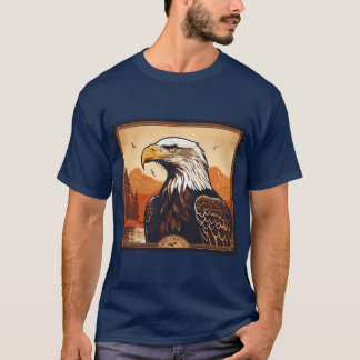 「Eagle 威厳のある Graphic T-Shirt」 Tシャツ