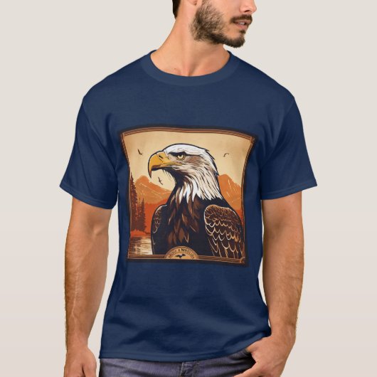 「Eagle 威厳のある Graphic T-Shirt」 Tシャツ (正面)