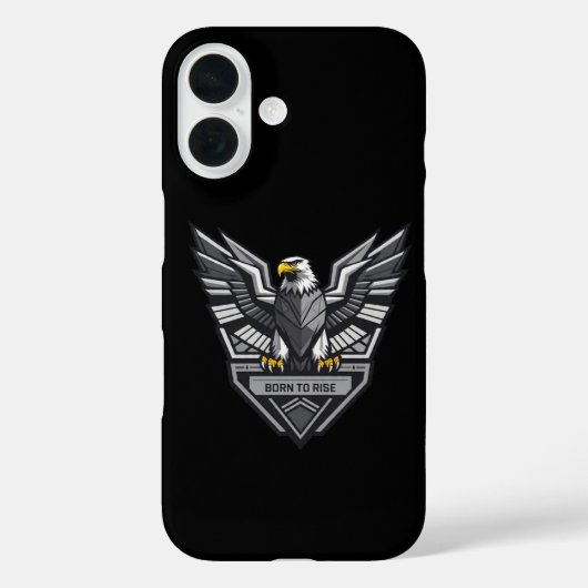 Eagle 生まれ iPhone 16ケースマットブラックを上昇させる Case-Mate iPhoneケース (裏面)