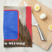 Eagle 2026 Calendar—America’s 250th Anniversary キッチンタオル (四つ折り)