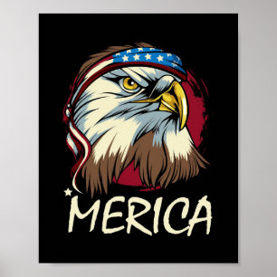 Eagle 4th Of July American ポスター
