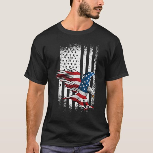 Eagle 4th Of July Independence Day Patriotic Ameri Tシャツ (正面)