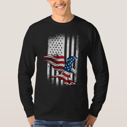 Eagle 4th Of July Independence Day Patriotic Ameri Tシャツ (正面)