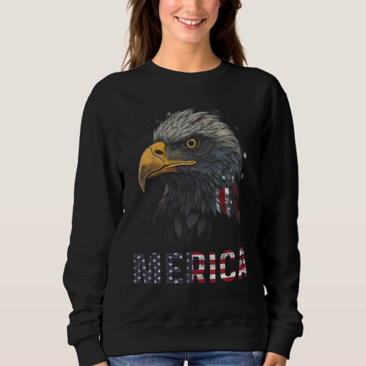 Eagle American Flag USA Flag Mullet Eagle 4th of J スウェットシャツ (正面)