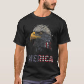 Eagle American Flag USA Flag Mullet Eagle 4th of J Tシャツ (正面)