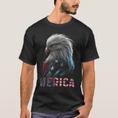 Eagle American Flag USA Flag Mullet Eagle 4th of J Tシャツ (正面)
