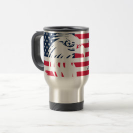 eagle and flag トラベルマグ