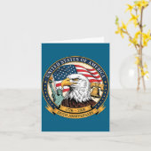 Eagle And Flag 1776-2026 250th Birthday America カード (黄色い花)