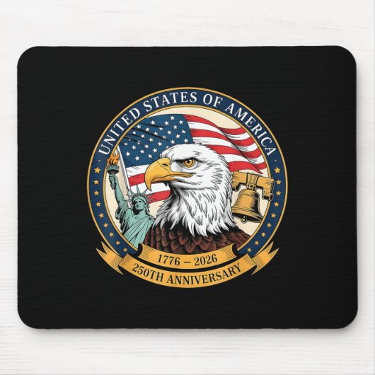 Eagle And Flag 1776-2026 250th Birthday America  マウスパッド (正面)