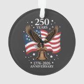 Eagle and Flag 250 Years of America 1776-2026 オーナメント (裏面)