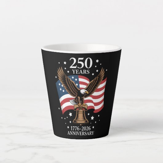 Eagle and Flag 250 Years of America 1776-2026 カフェラテマグ (正面)
