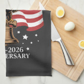 Eagle and Flag 250 Years of America 1776-2026 キッチンタオル (四つ折り)
