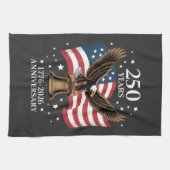 Eagle and Flag 250 Years of America 1776-2026 キッチンタオル (横)