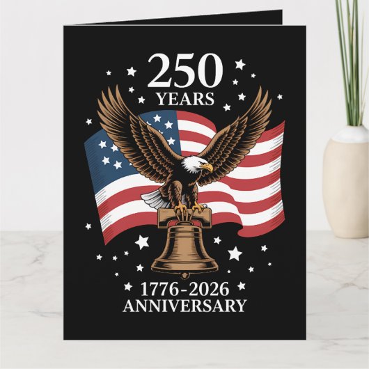 Eagle and Flag 250 Years of America 1776-2026 サンキューカード (正面)