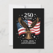 Eagle and Flag 250 Years of America 1776-2026 サンキューカード (正面)