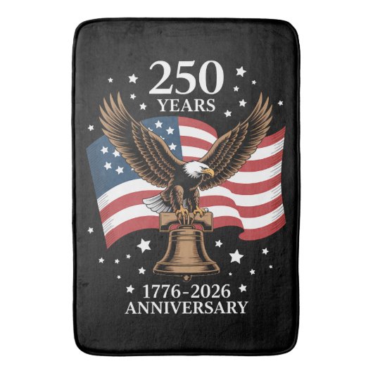 Eagle and Flag 250 Years of America 1776-2026 バスマット (正面縦)