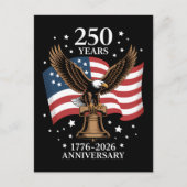 Eagle and Flag 250 Years of America 1776-2026 ポストカード (正面)