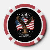Eagle and Flag 250 Years of America 1776-2026 ポーカーチップ (裏面)