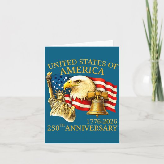 Eagle And Flag 250th Birthday America Since 1776 カード (正面)